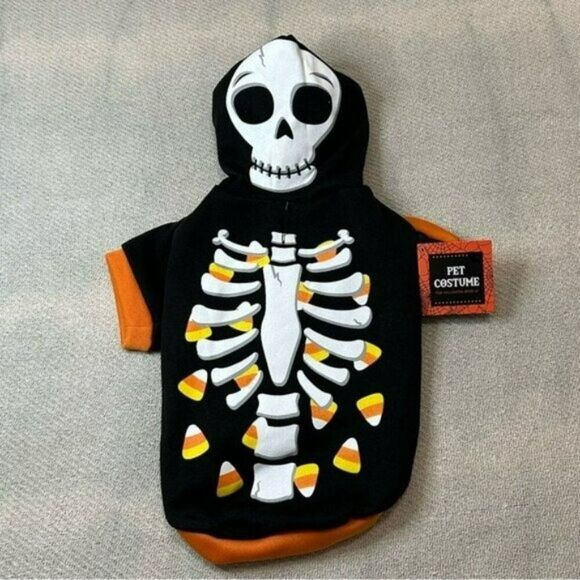 Skeleton Dog Pet Hoodie Size Medium NWT Gift Sweatshirt Cozy - Picture 1 of 7